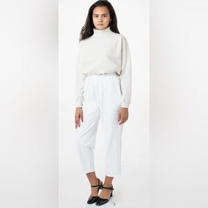 Los Angeles Apparel Off White HEAVY JERSEY GARMENT DYE CASUAL PANTS